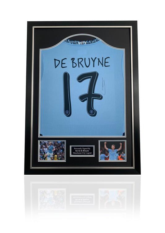 Kevin De Bruyne Manchester City 2024/25 signed framed shirt