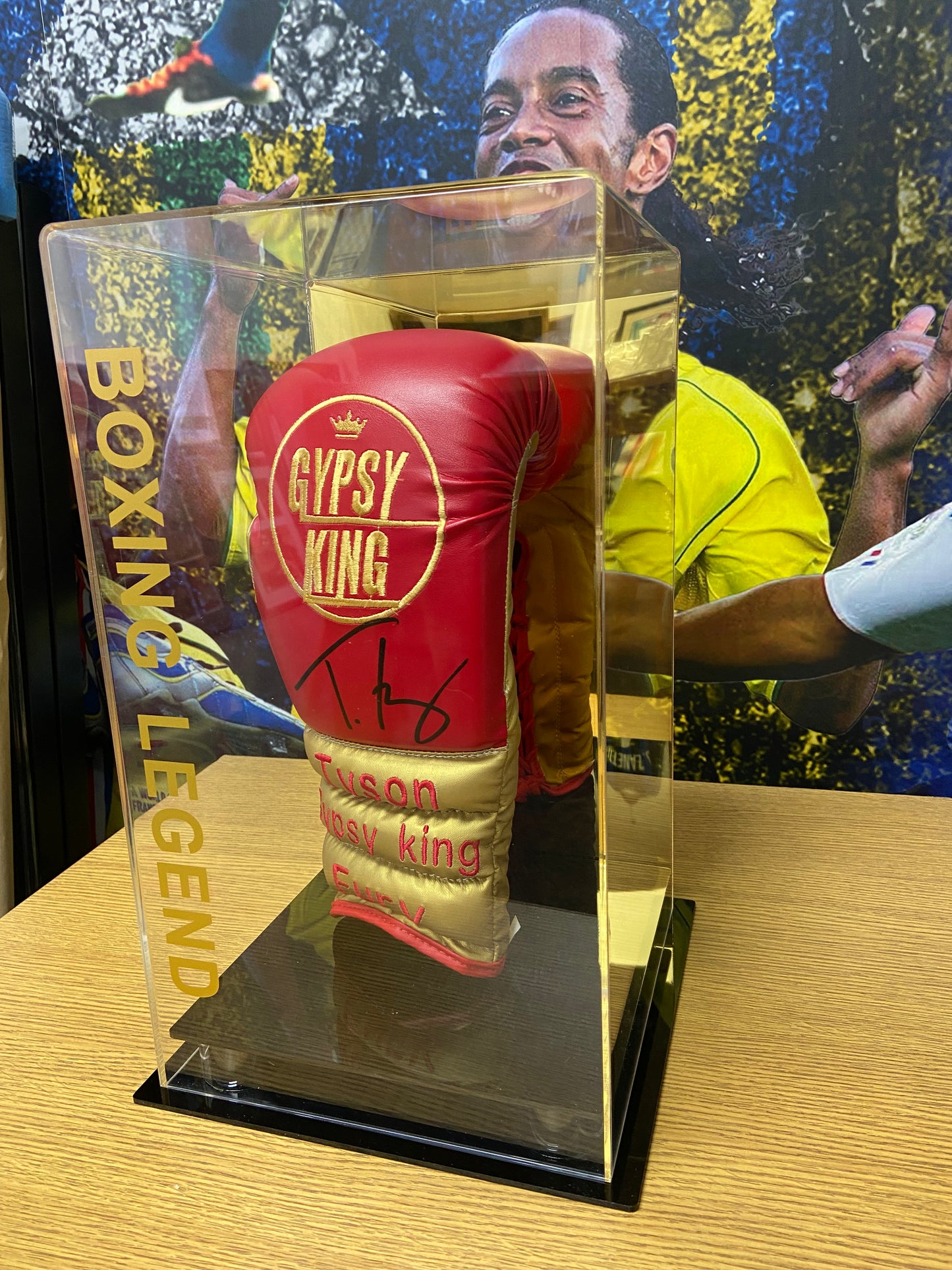 Tyson Fury The Gypsy King signed glove in acrylic box