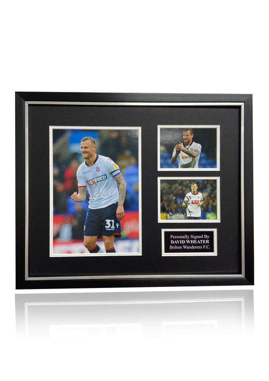 David Wheater Bolton Wanderers signed framed photo montage