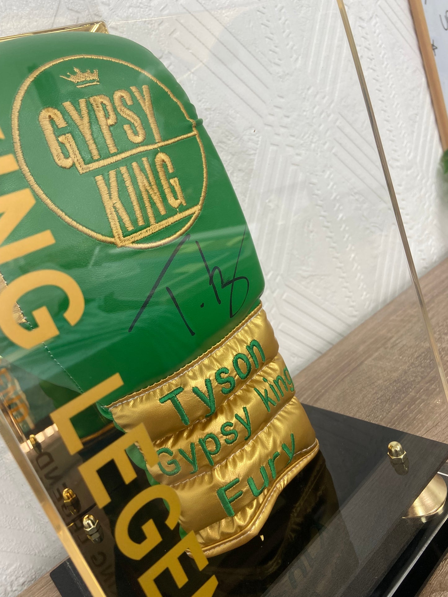 Tyson Fury The Gypsy King signed glove in acrylic box