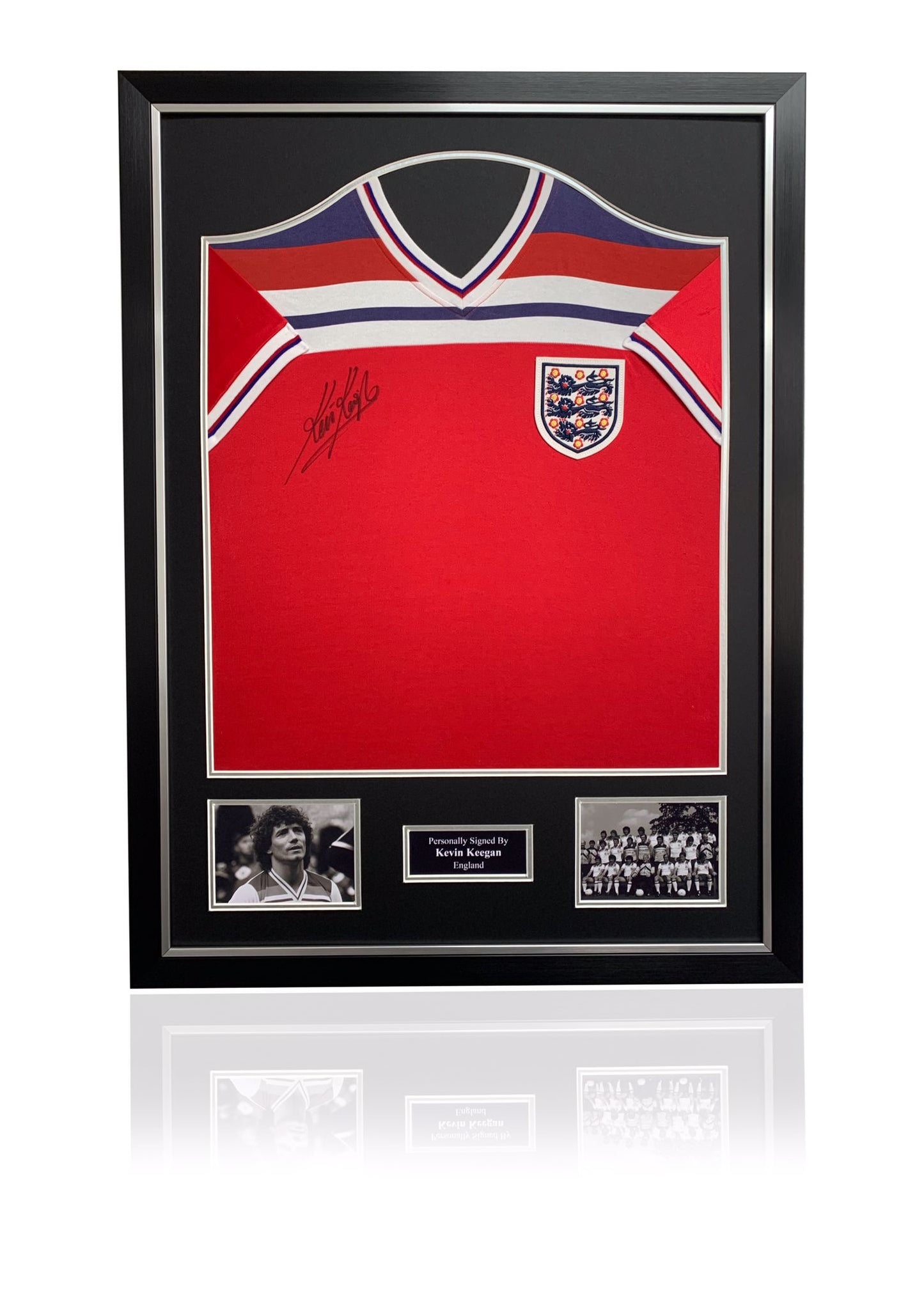 Kevin Keegan England framed signed shirt front signed