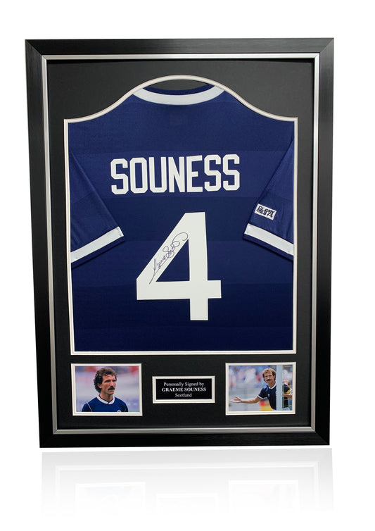 Graeme Souness Signed Framed Scotland Shirt