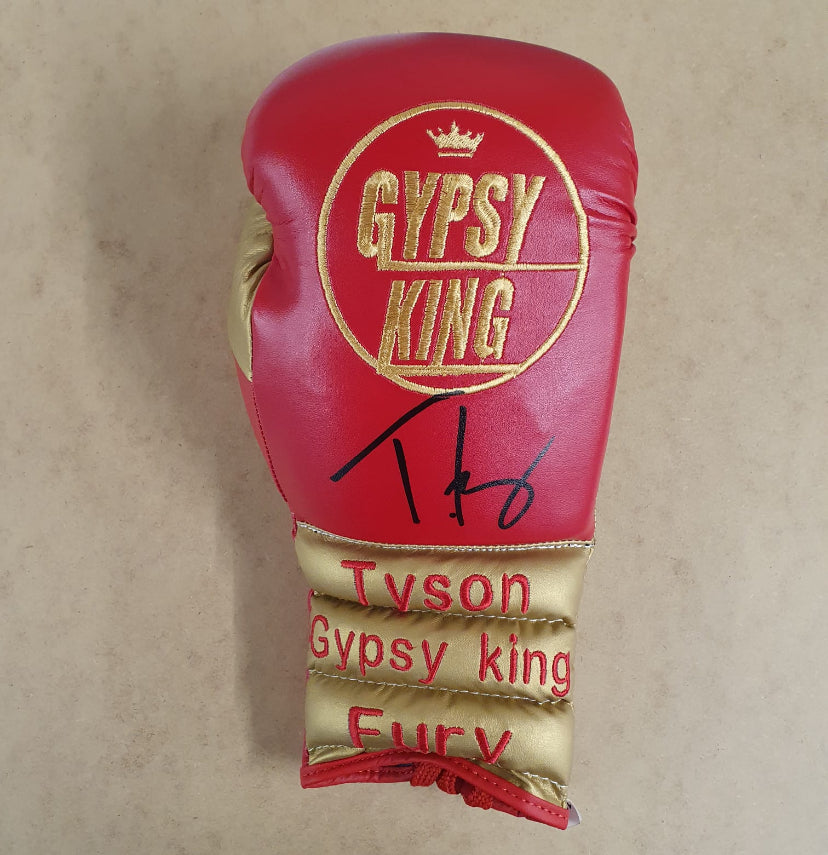 Tyson Fury The Gypsy King signed glove in acrylic box