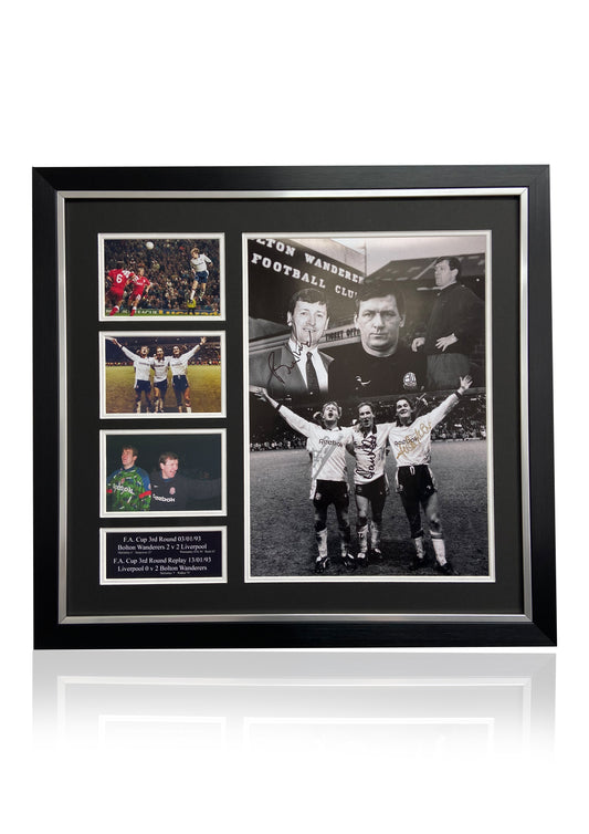 Bruce Rioch, John McGinlay, David Lee and Andy Walker signed photo montage