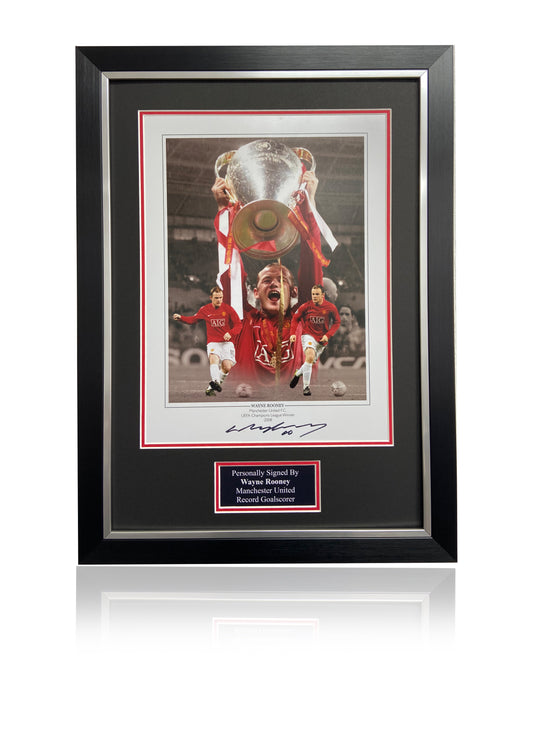 Wayne Rooney Manchester United signed framed photo montage
