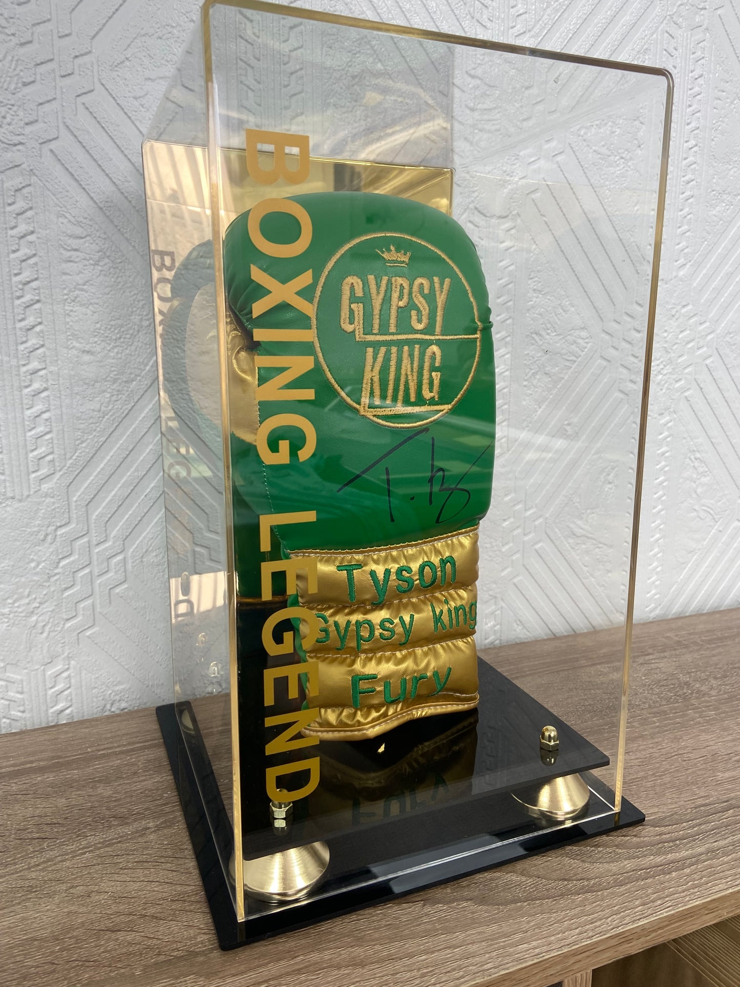 Tyson Fury The Gypsy King signed glove in acrylic box