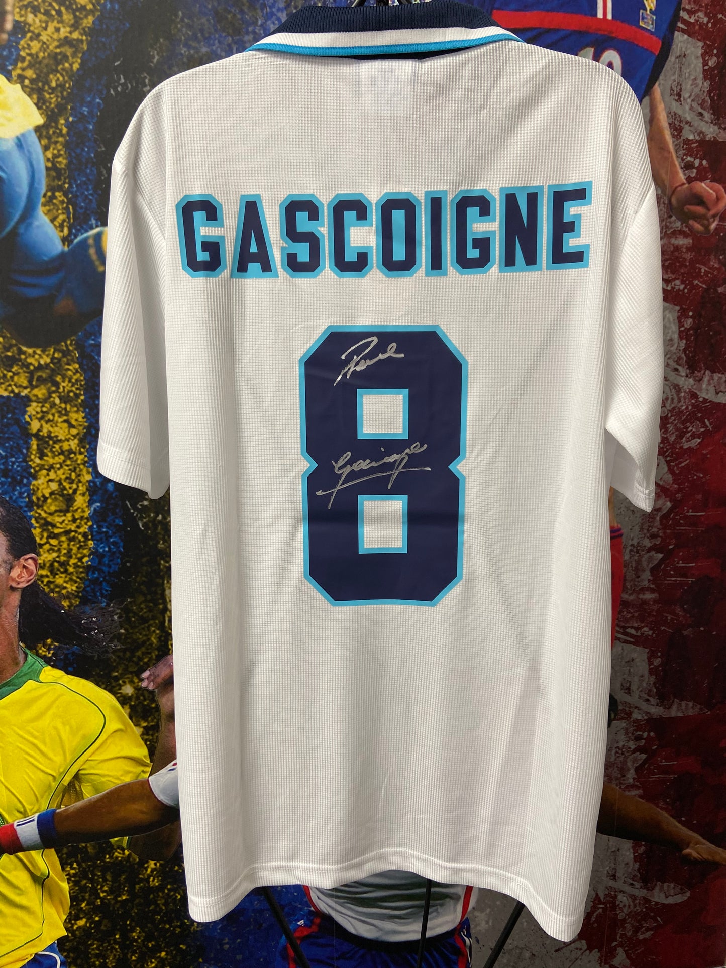 Paul Gazza Gascoigne Euro 96 signed England shirt