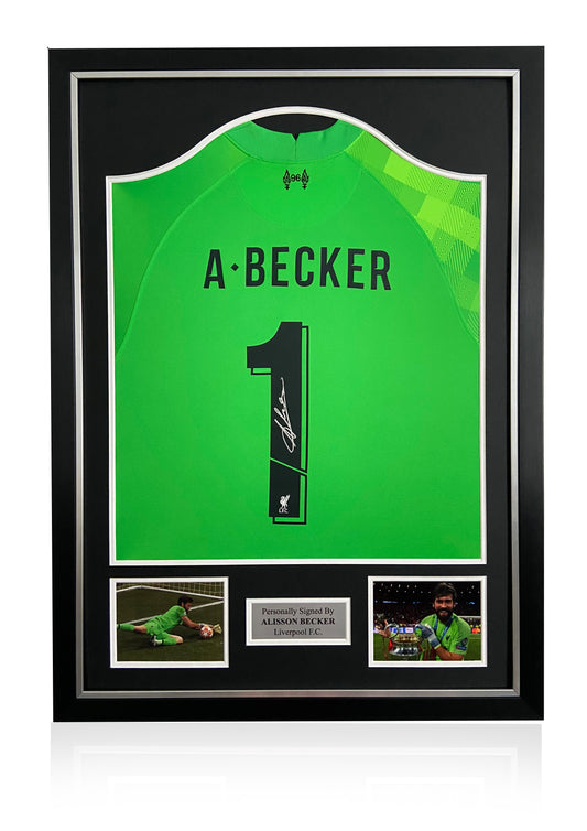 Alisson Becker signed liverpool goalkeeper shirt