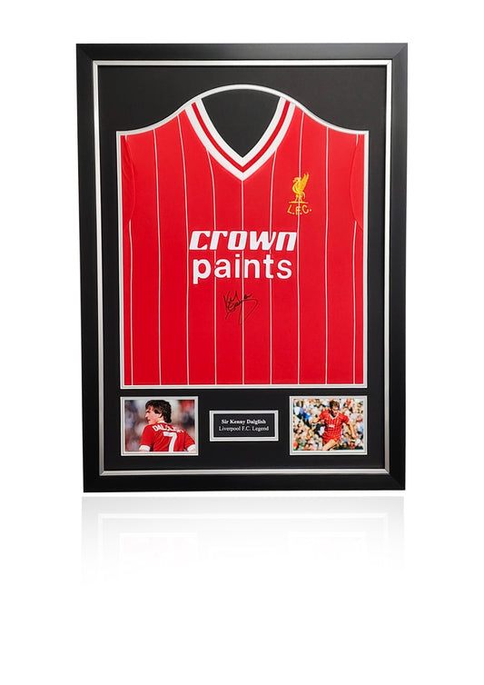 Kenny Dalglish signed framed 1982-83 Liverpool FC shirt LFC