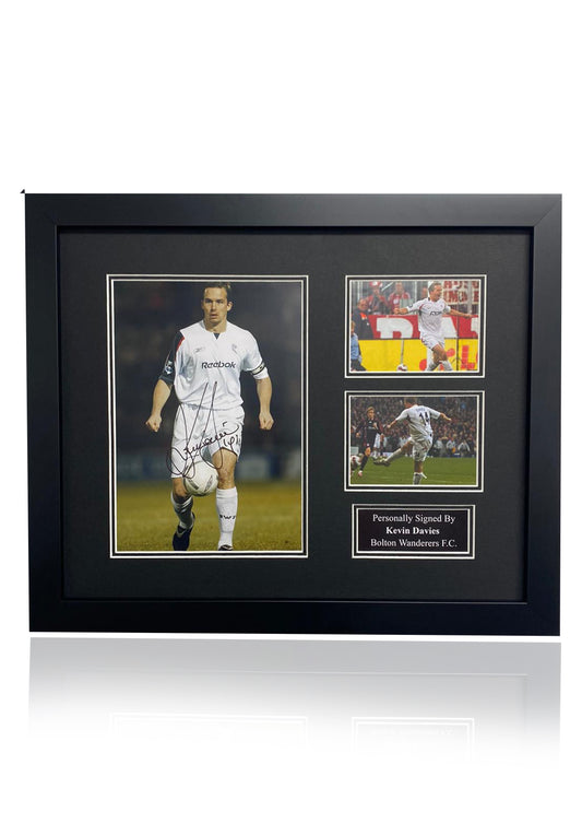 Kevin Davies Bolton Wanderers f.c. signed framed photo montage