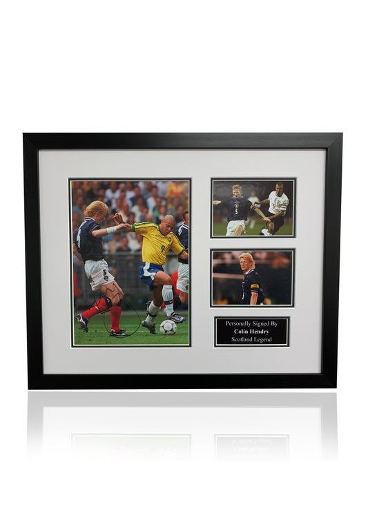 Colin Hendry hand signed framed Scotland photo montage
