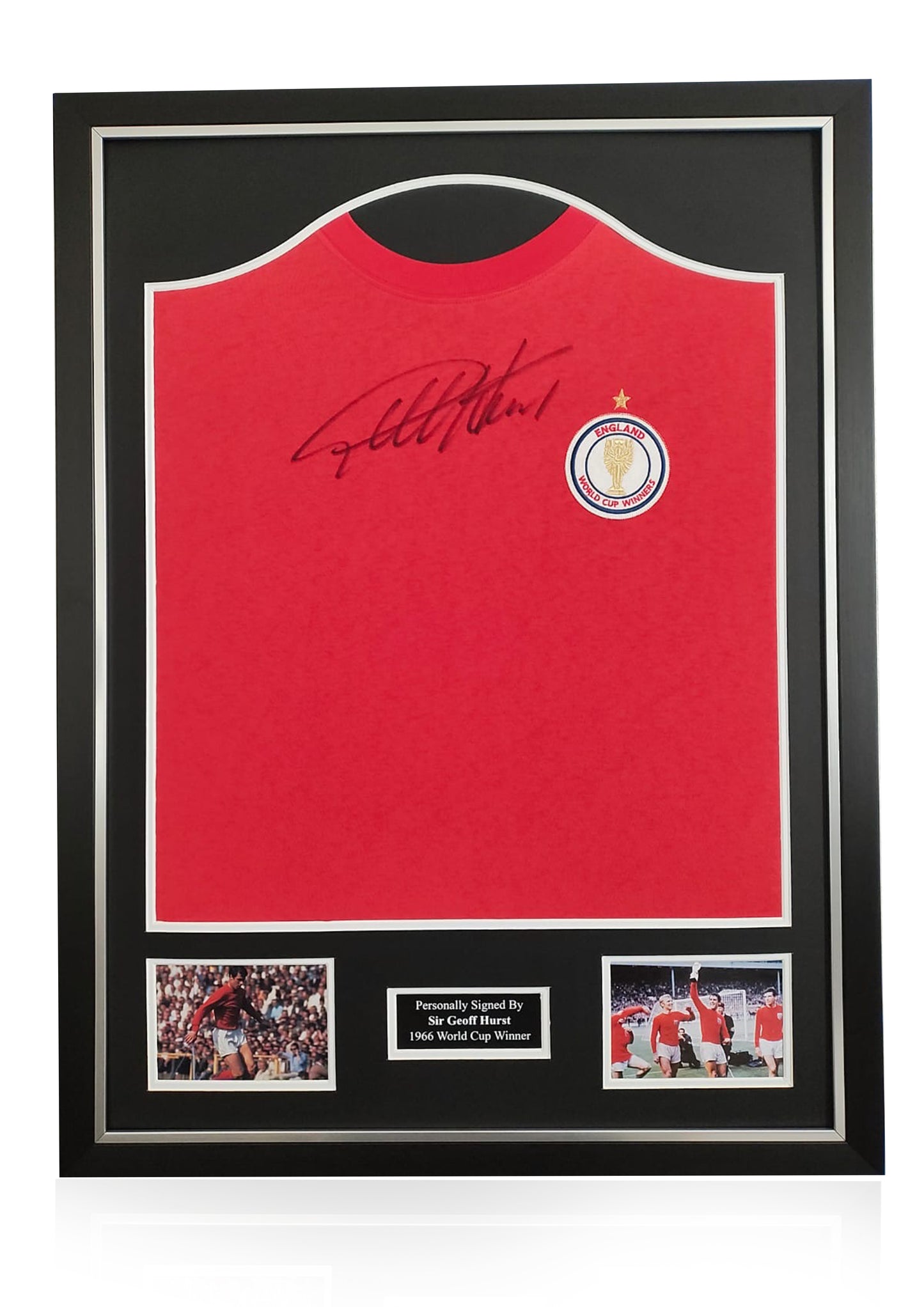 Sir Geoff Hurst signed framed England World Cup Winner Shirt