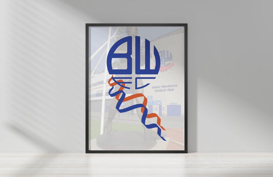 Bolton Wanderers FC retro badge crest  print