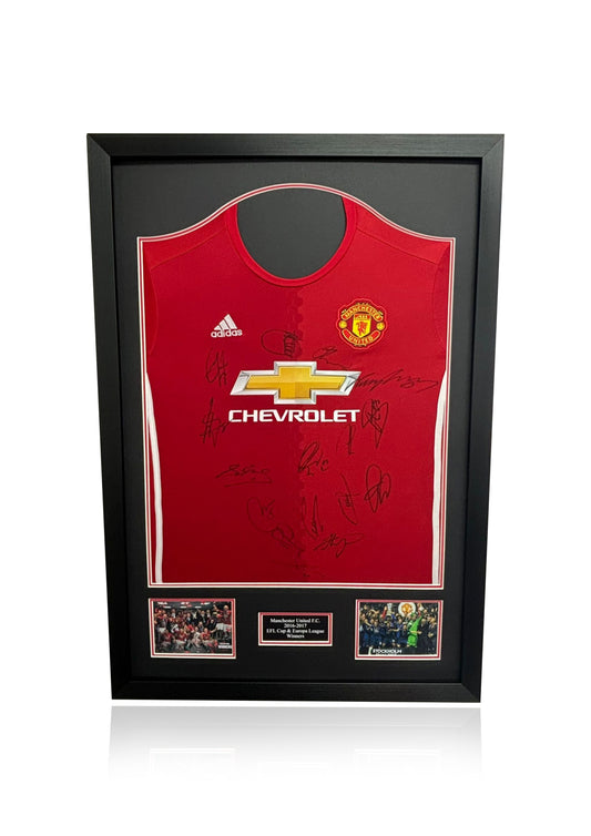Manchester United 2016/17 squad signed framed shirt