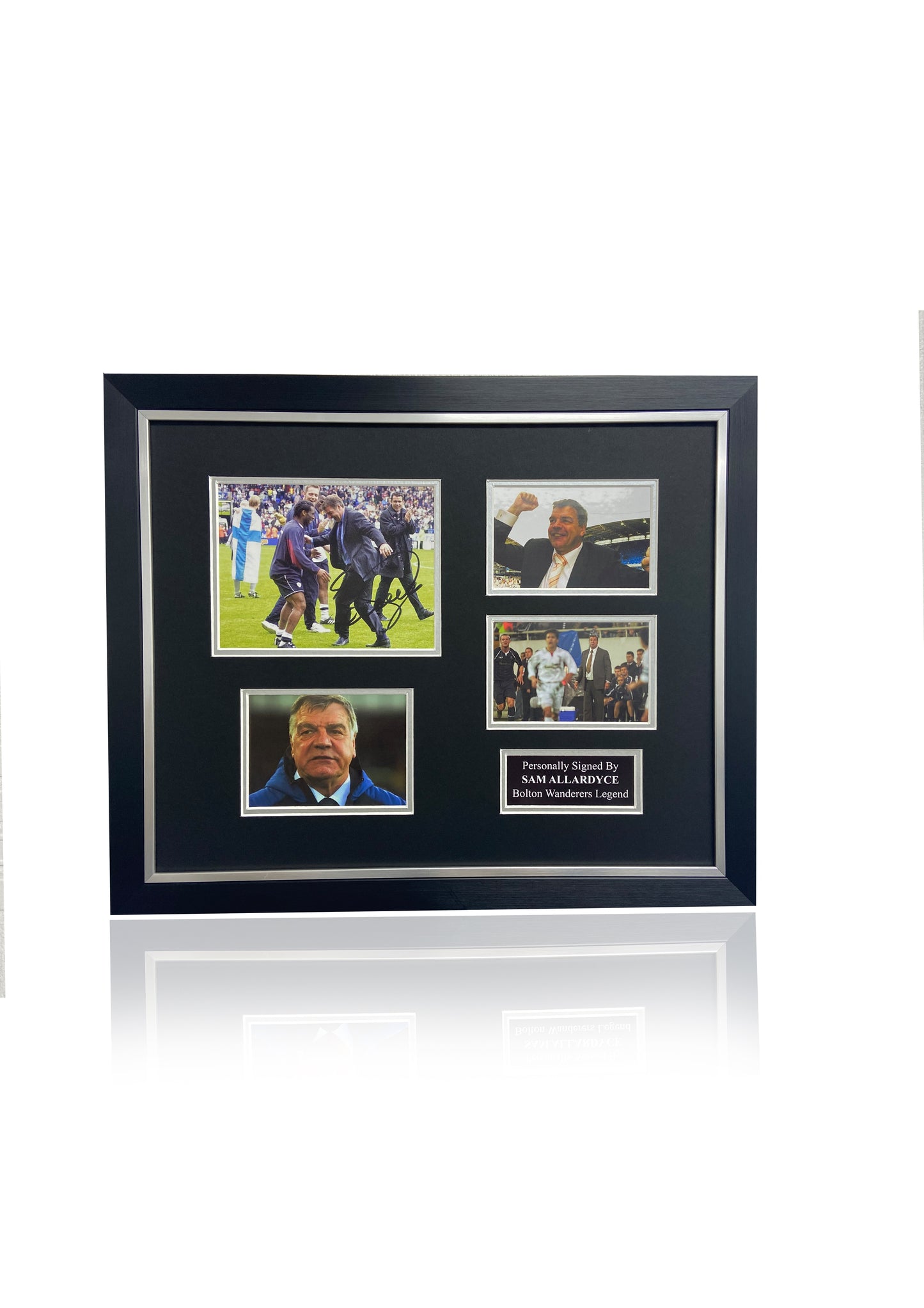 Sam Allardyce Bolton Wanderers signed framed photo montage