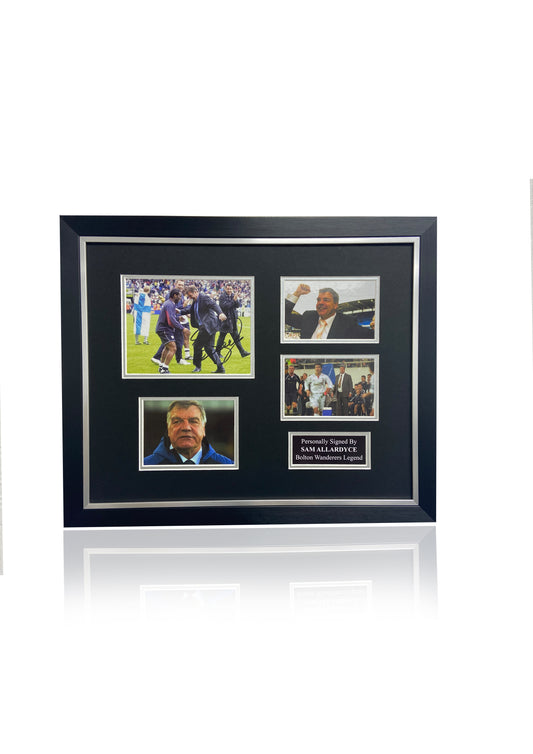 Sam Allardyce Bolton Wanderers signed framed photo montage