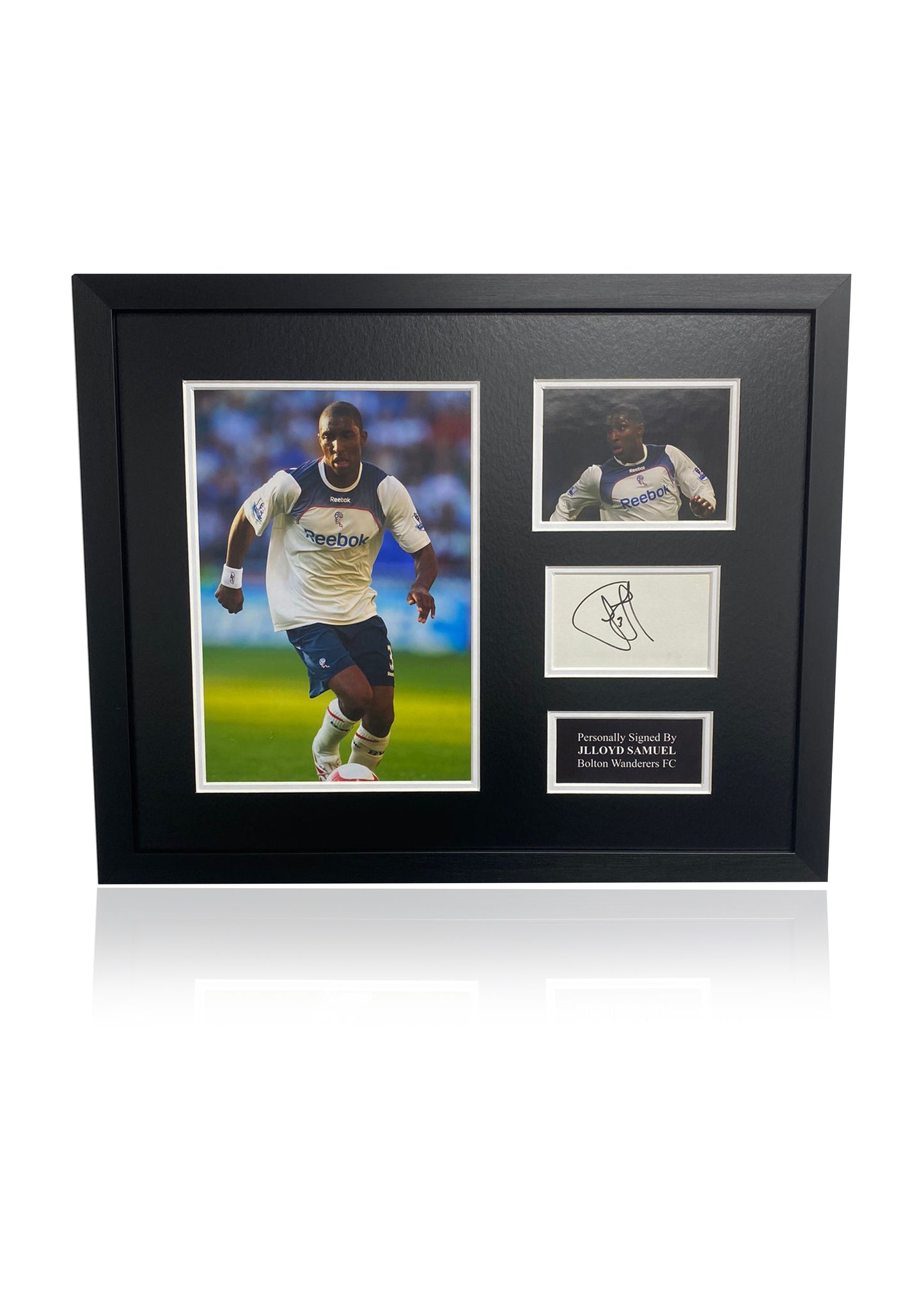Jlloyd Samuel Bolton Wanderers signed framed photo card montage