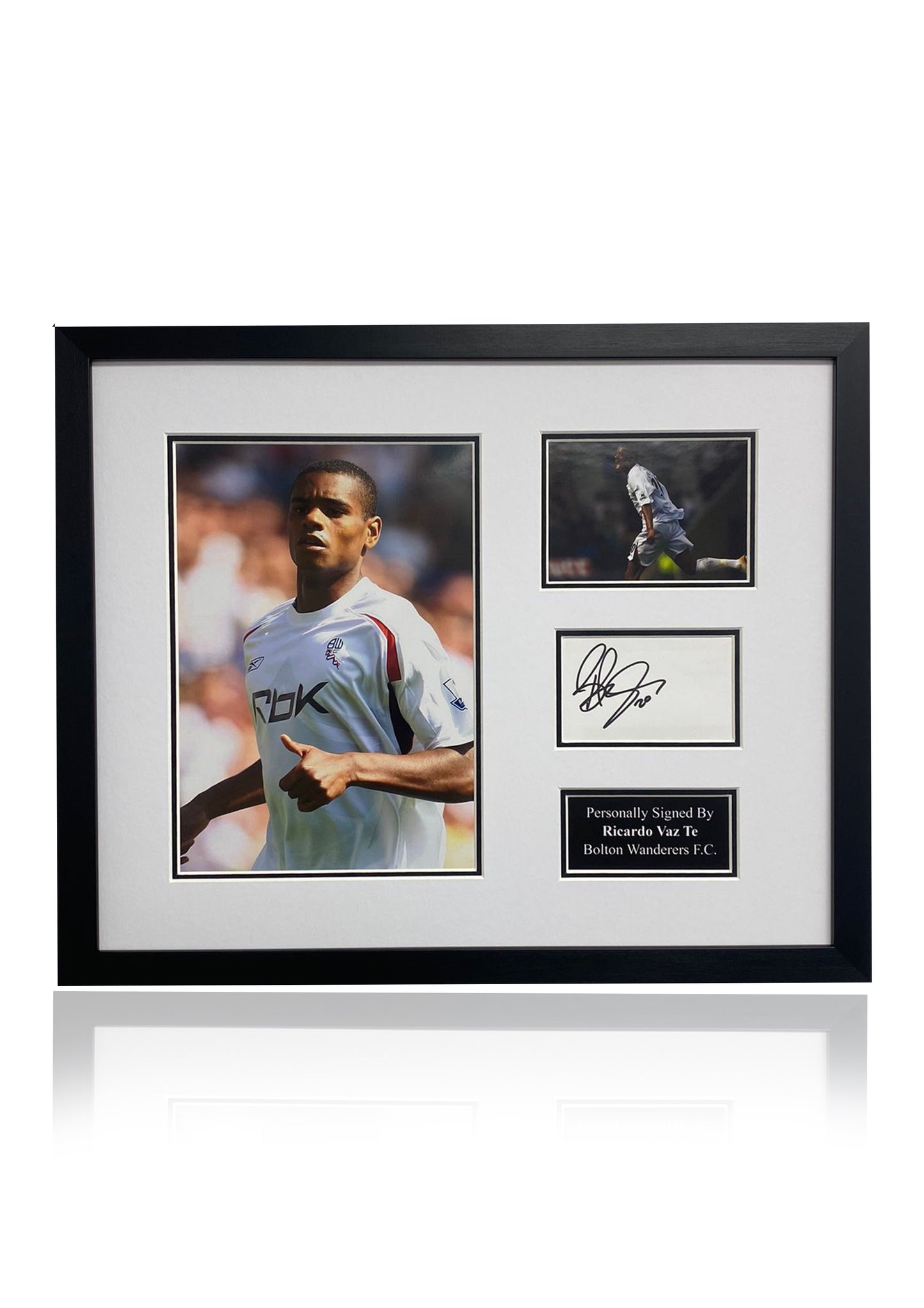 Ricardo Vaz Te Bolton Wanderers signed framed photo card montage