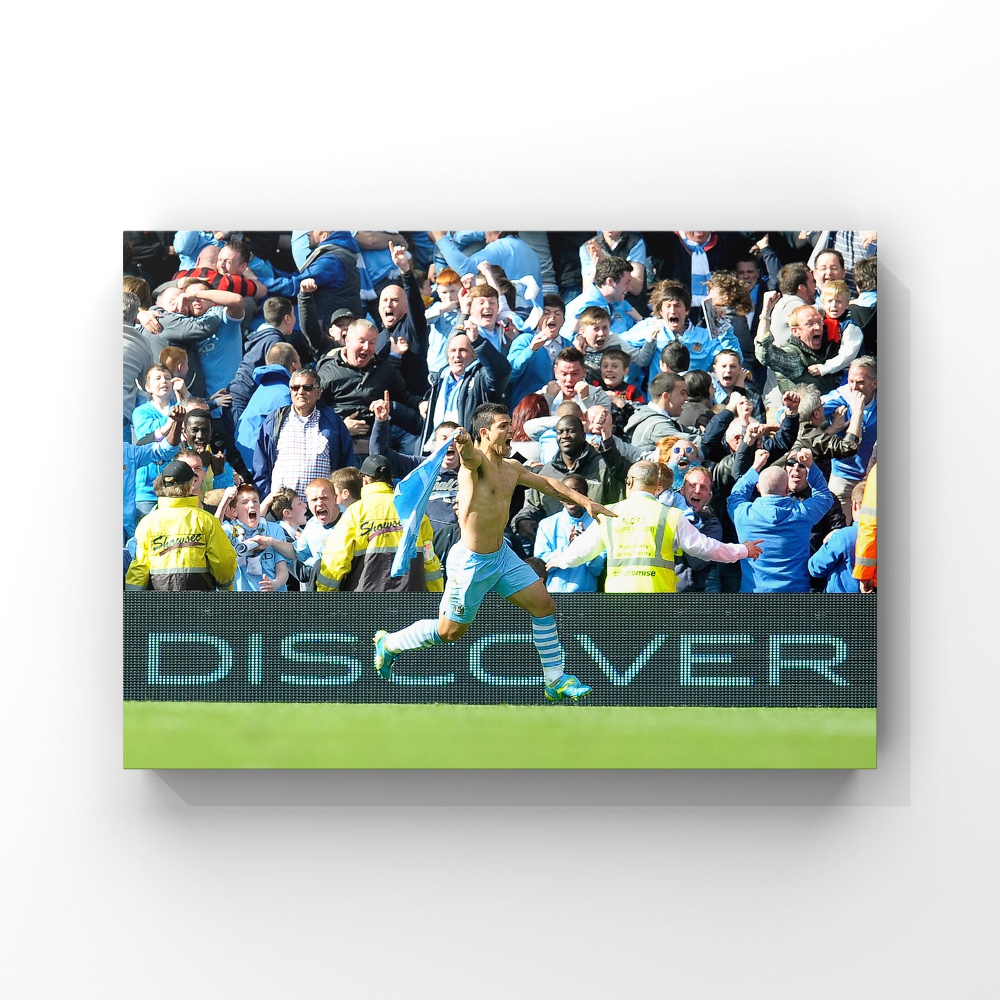Sergio Aguero celebration unsigned poster