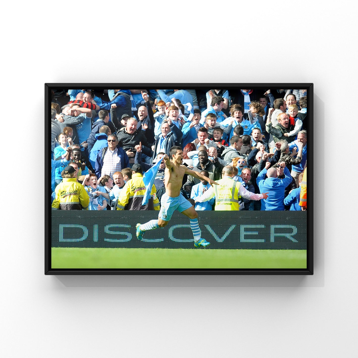 Sergio Aguero celebration unsigned poster