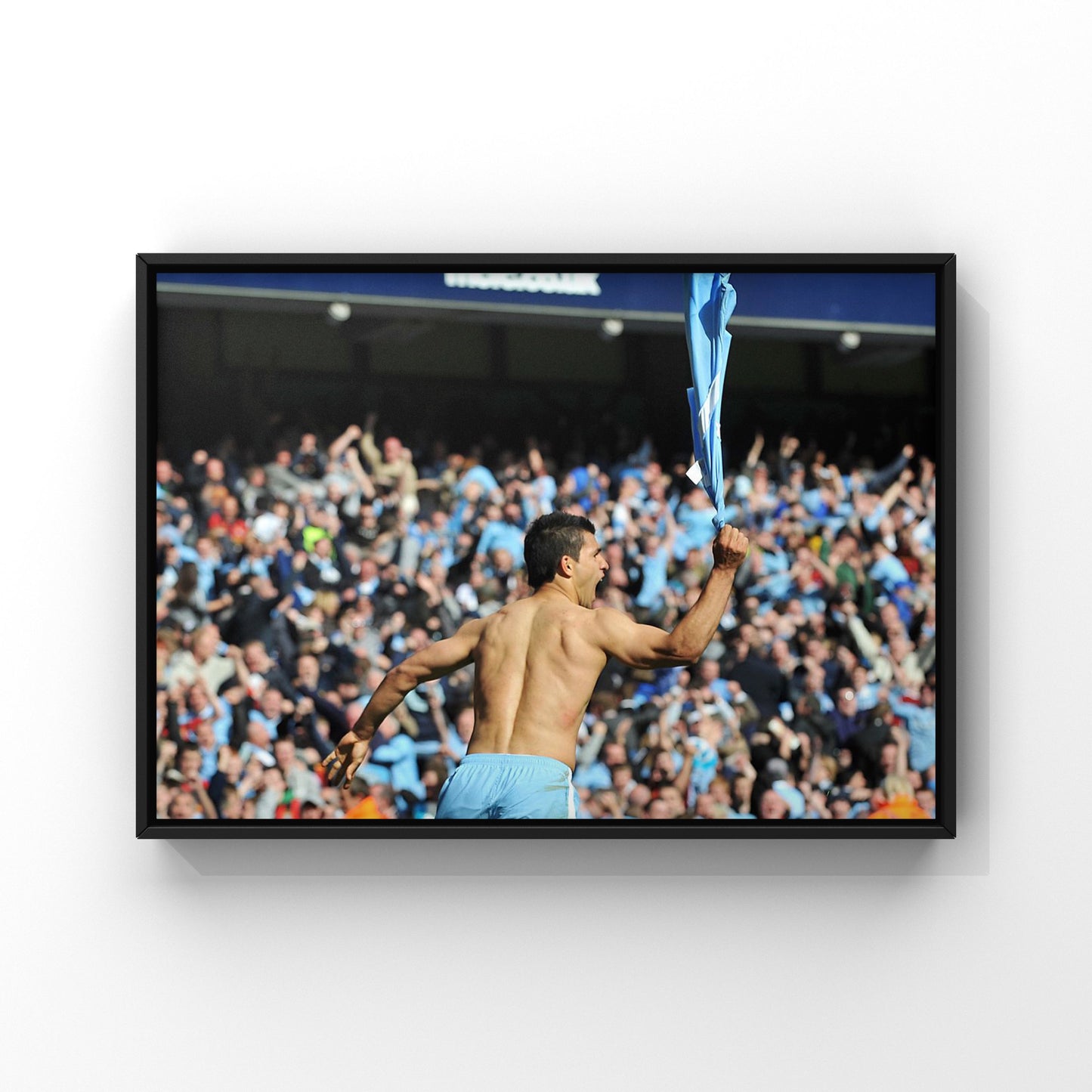 Sergio Aguero A3 unsigned poster