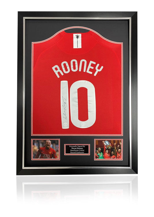 Wayne Rooney 2008 Manchester United signed framed shirt