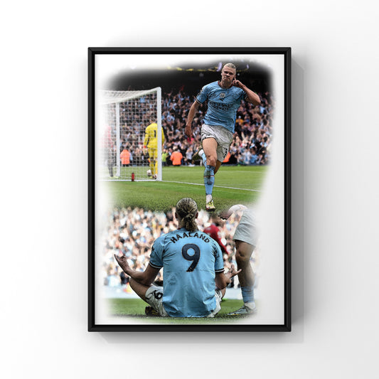 Erling Haaland Manchester City celebration print