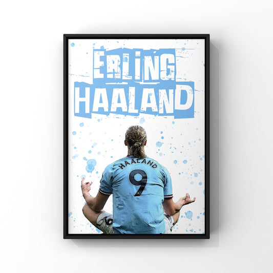 Erling Haaland Manchester City celebration print