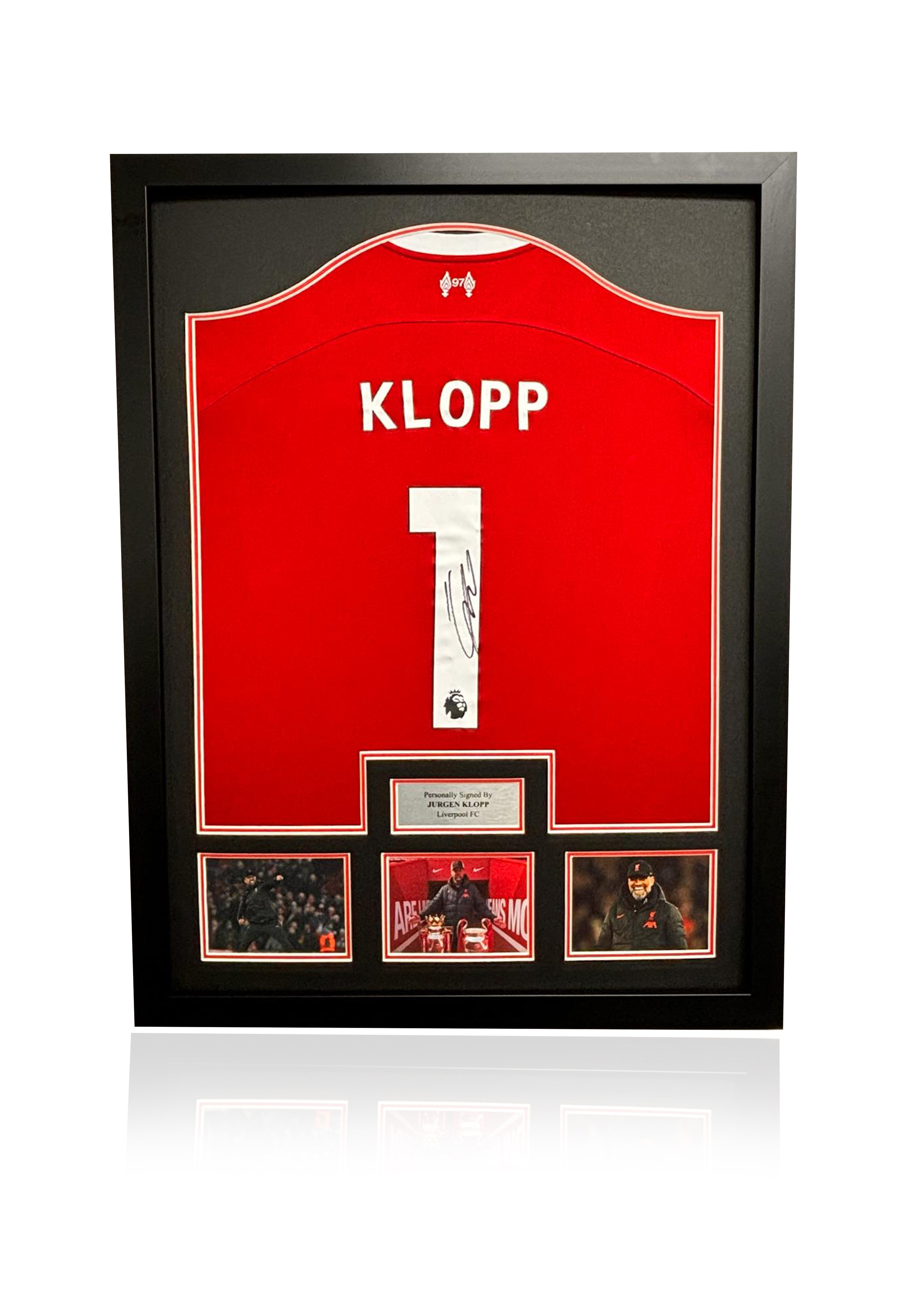 Jurgen Klopp signed framed Liverpool FC 23 24 shirt LFC The White Wall Memorabilia