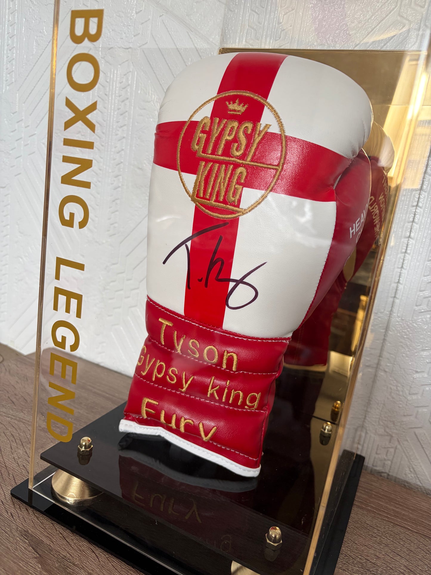 Tyson Fury The Gypsy King signed glove in acrylic box