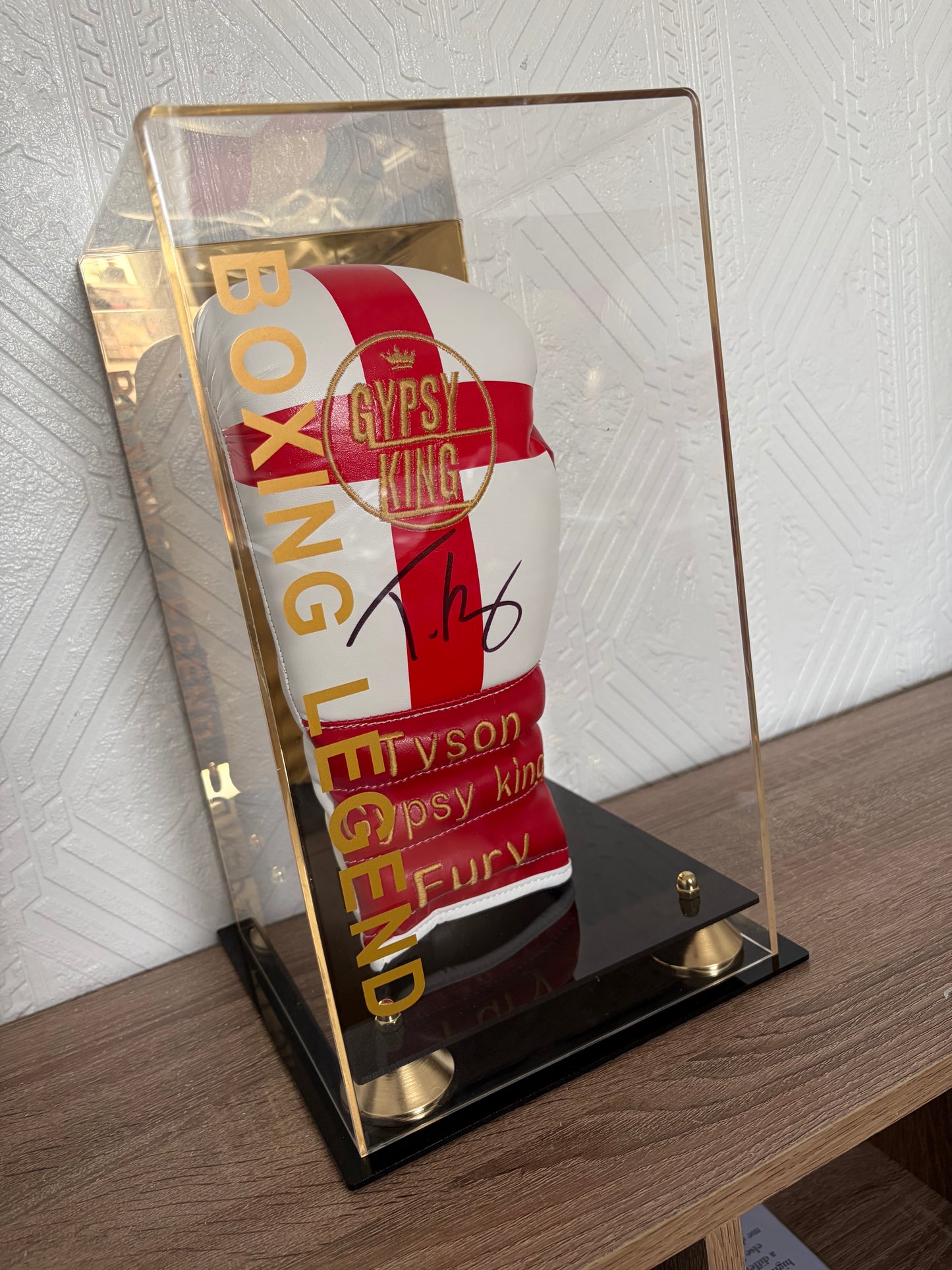 Tyson Fury The Gypsy King signed glove in acrylic box