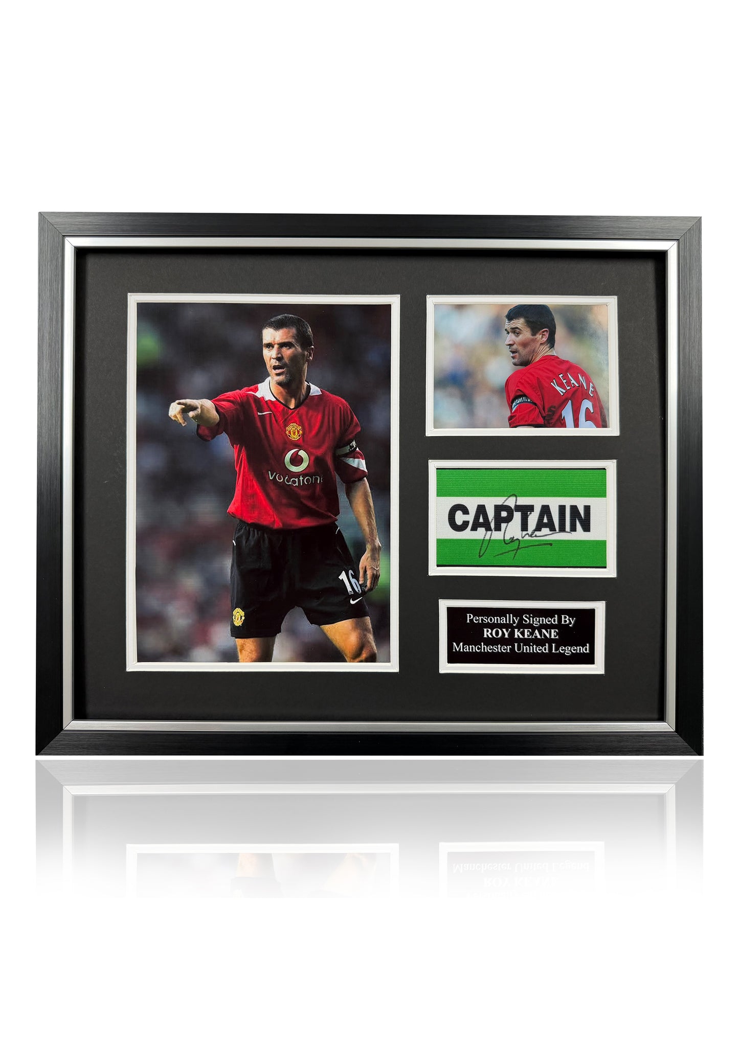 Roy Keane signed framed Manchester United captains armband