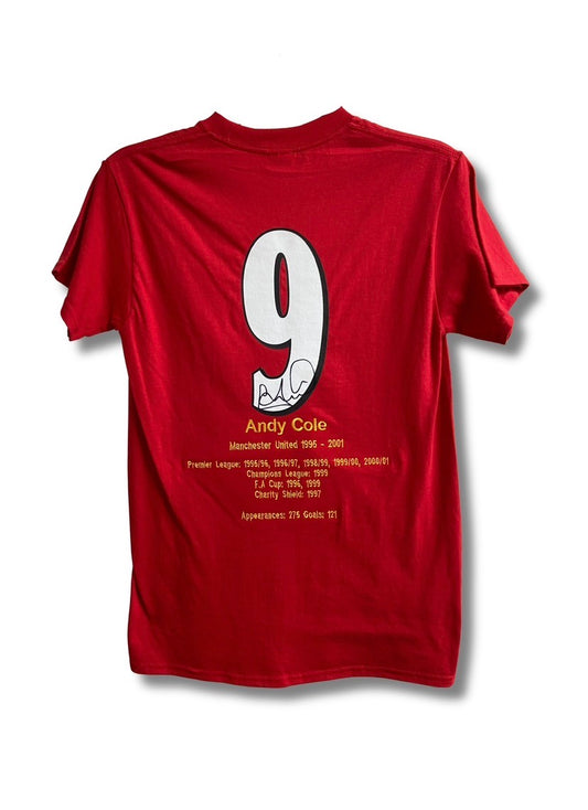 Andy Cole honours Manchester United signed T shirt
