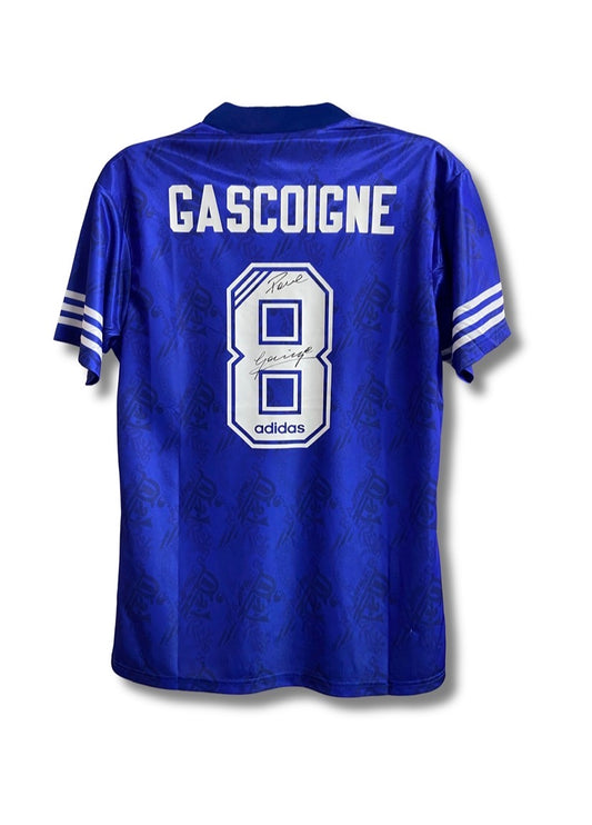 Paul Gazza Gascoigne Rangers signed shirt