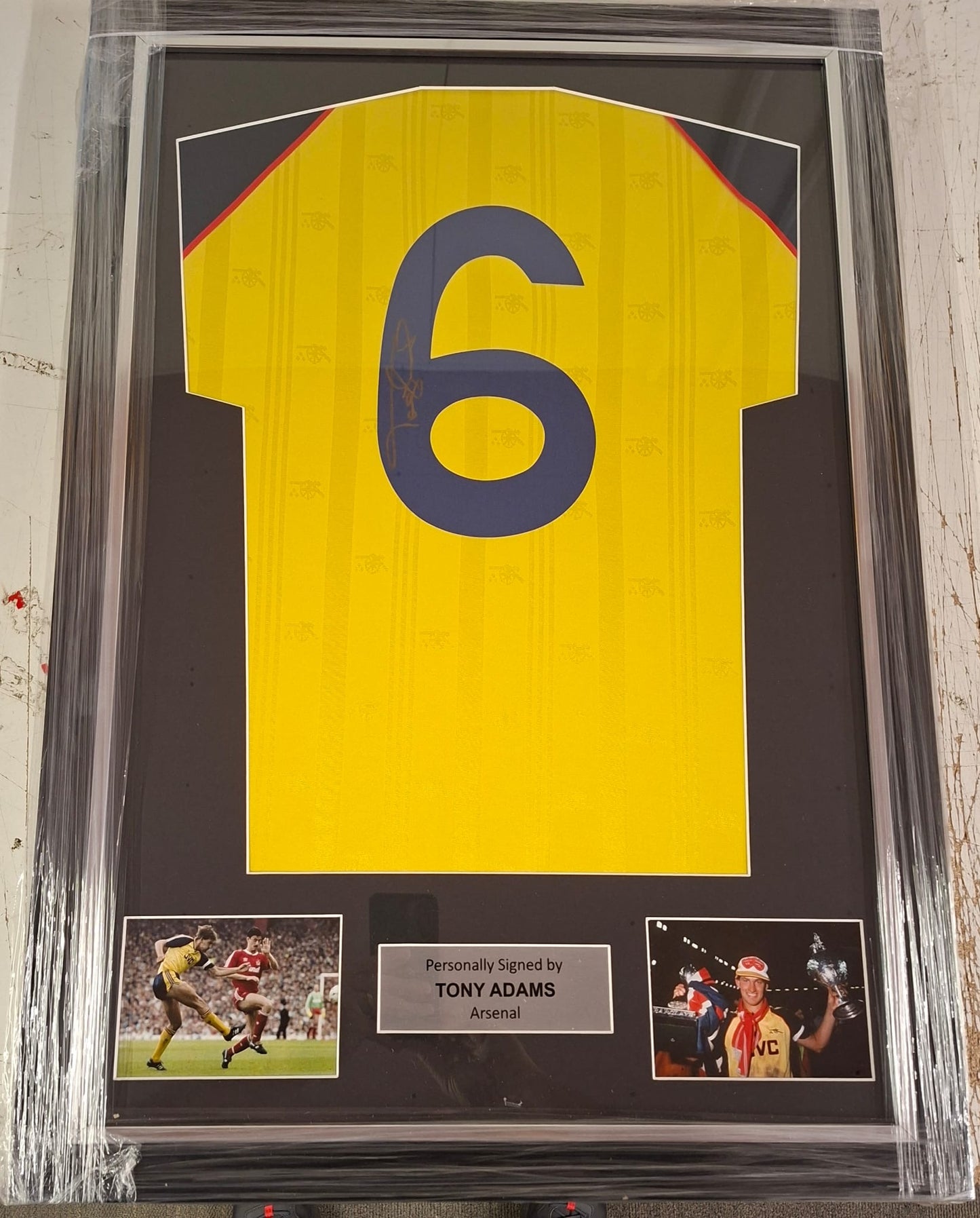 Tony Adams Arsenal signed framed football shirt