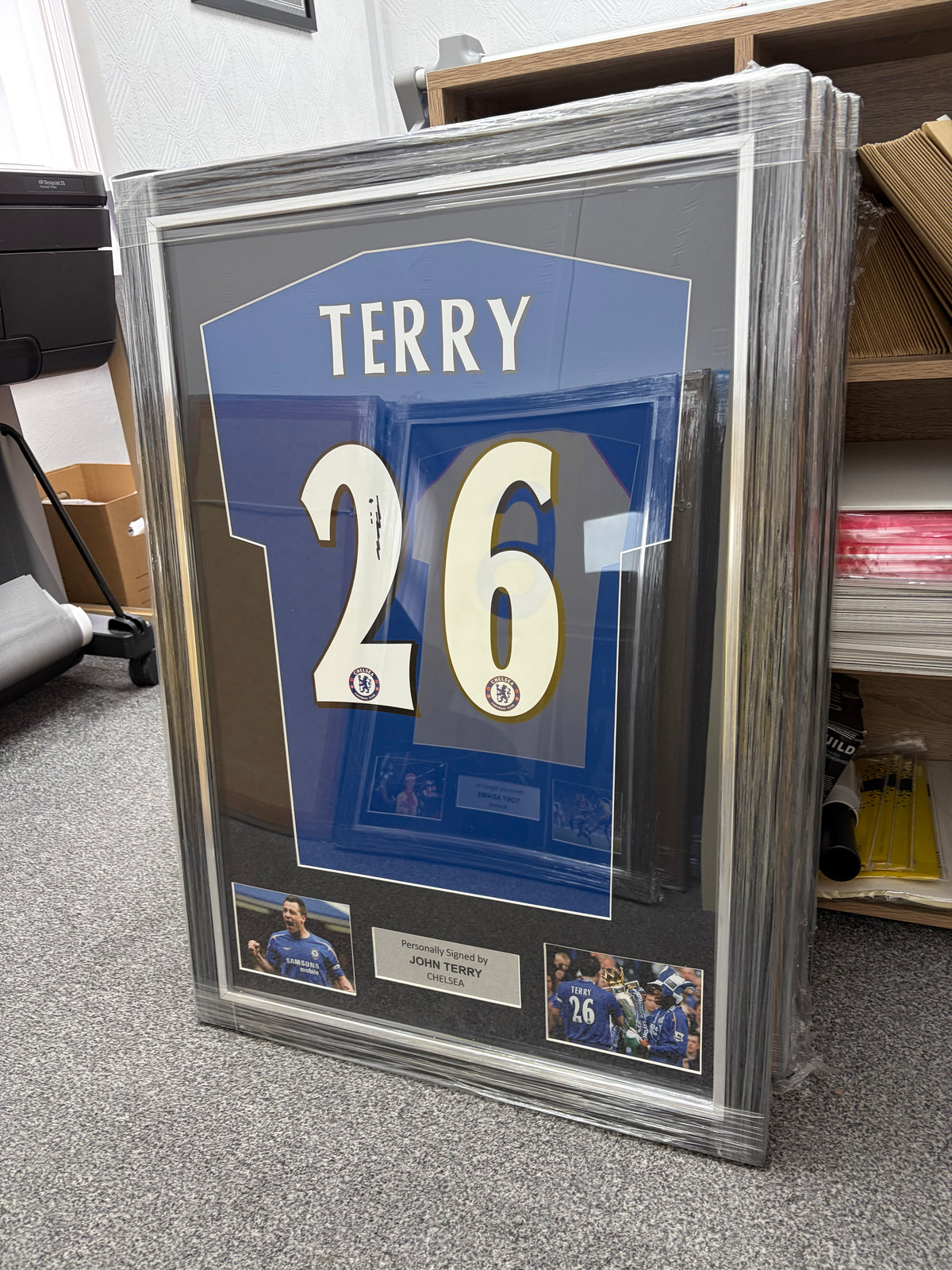 John Terry Chelsea signed framed football shirt