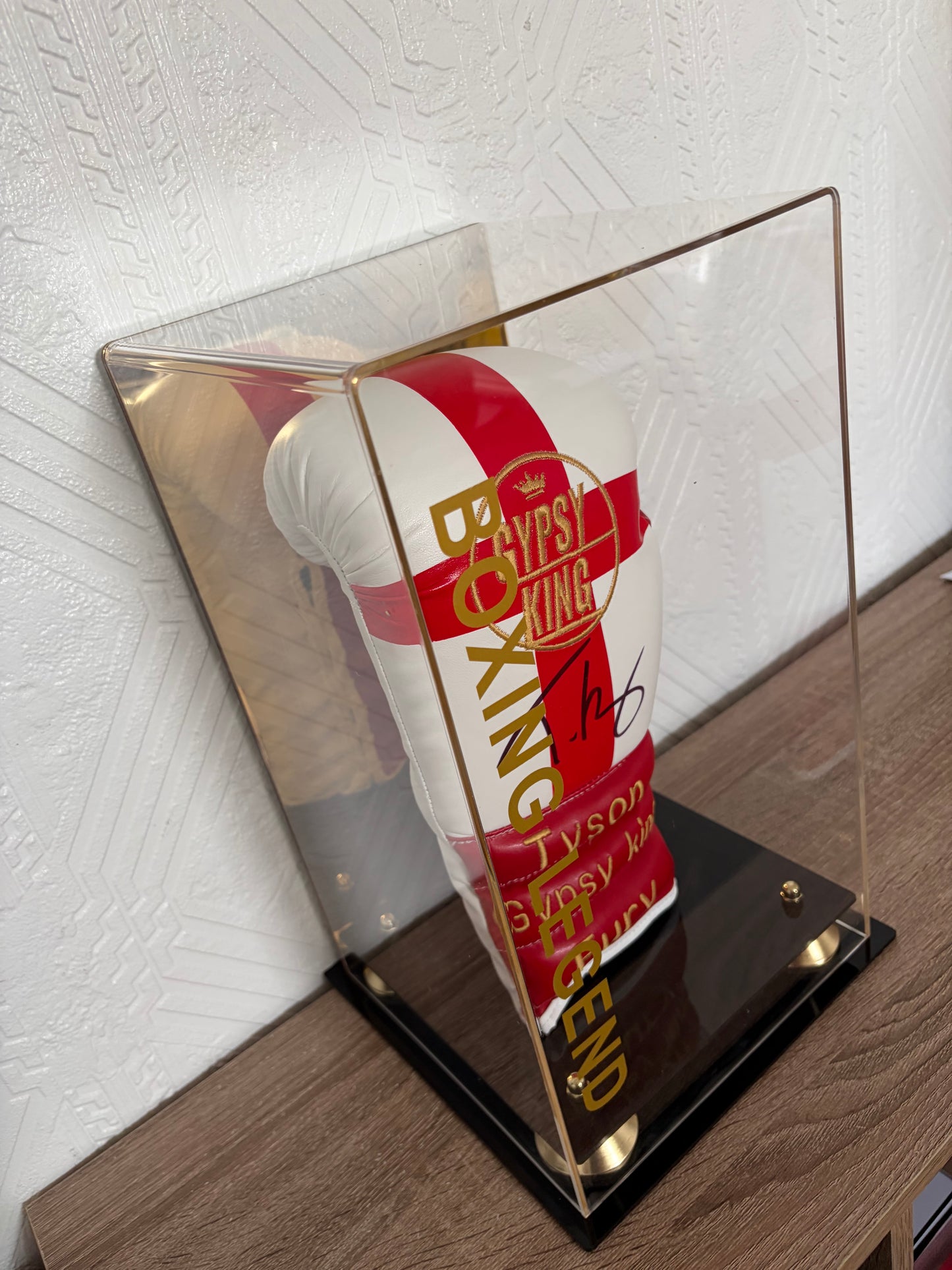 Tyson Fury The Gypsy King signed glove in acrylic box