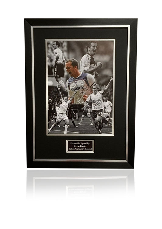 Kevin Davies Bolton Wanderers signed framed photo montage