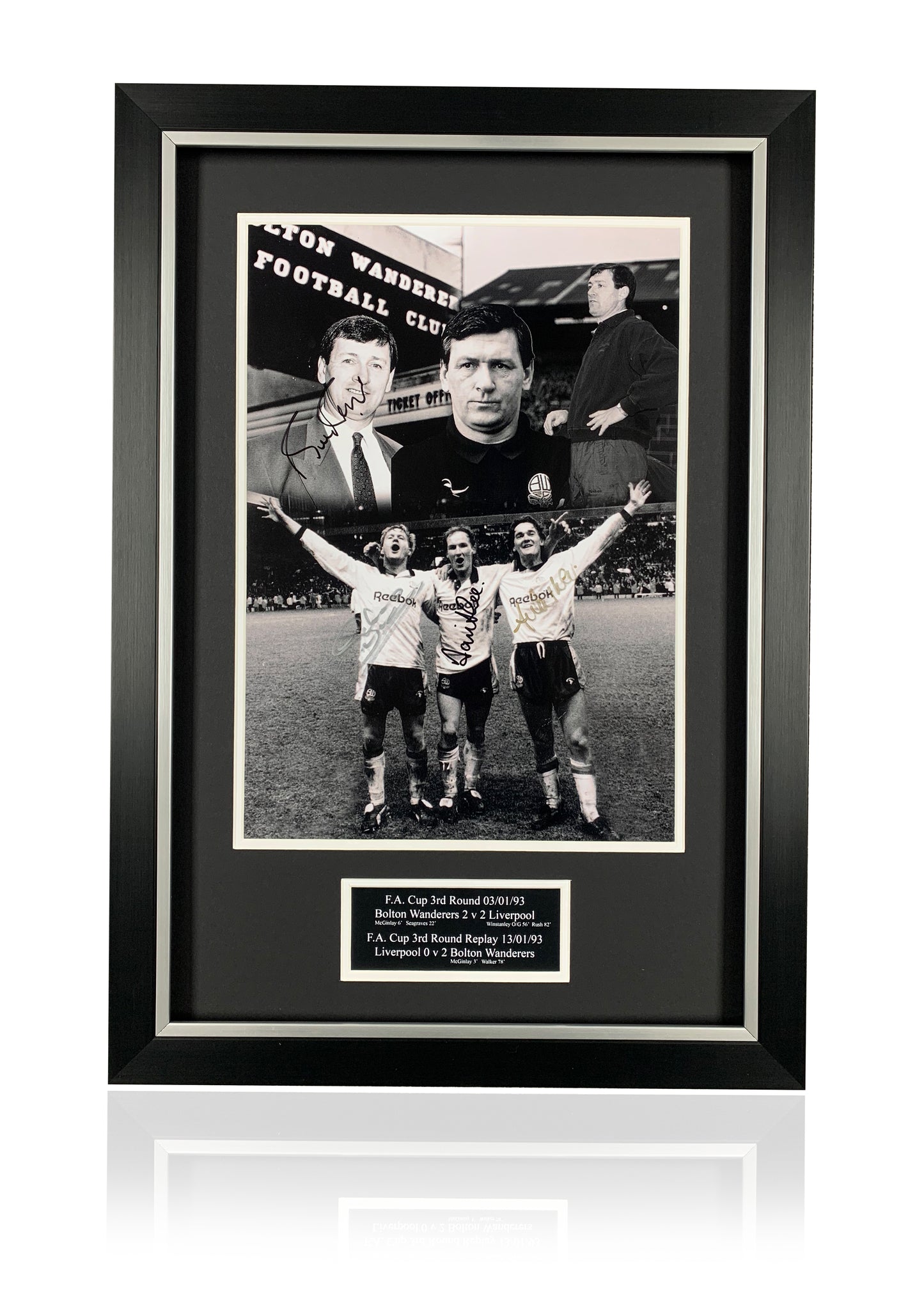 Bruce Rioch, John McGinlay, David Lee and Andy Walker signed photo