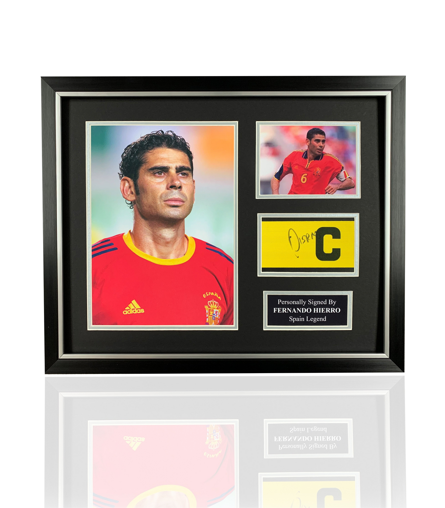 Fernando Hierro signed framed Spain captains armband