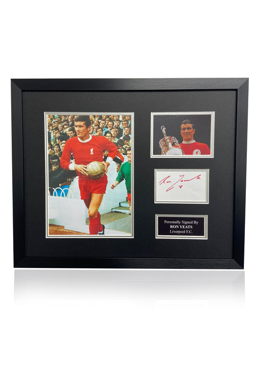 Ron Yeats Liverpool FC Signed framed photo card montage