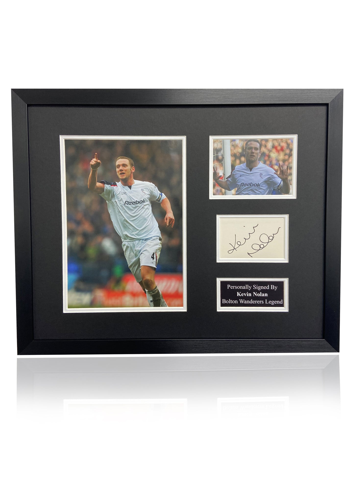 Kevin Nolan Bolton Wanderers signed framed photo card montage