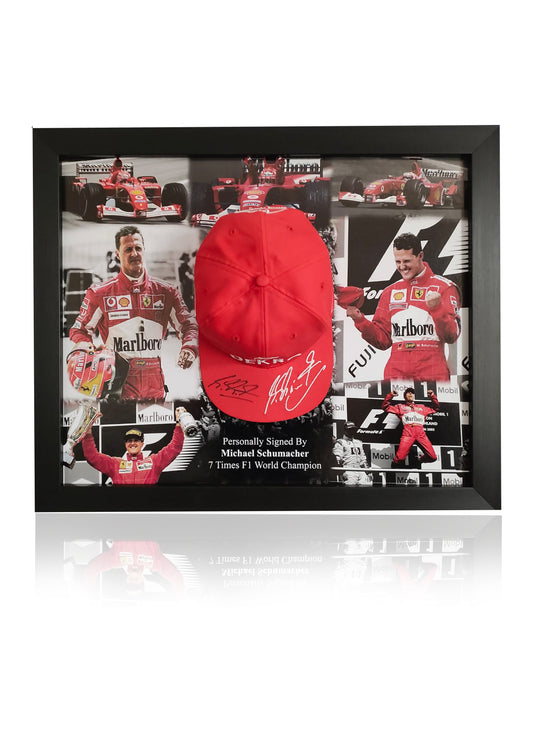 Michael Schumacher F1 signed framed cap