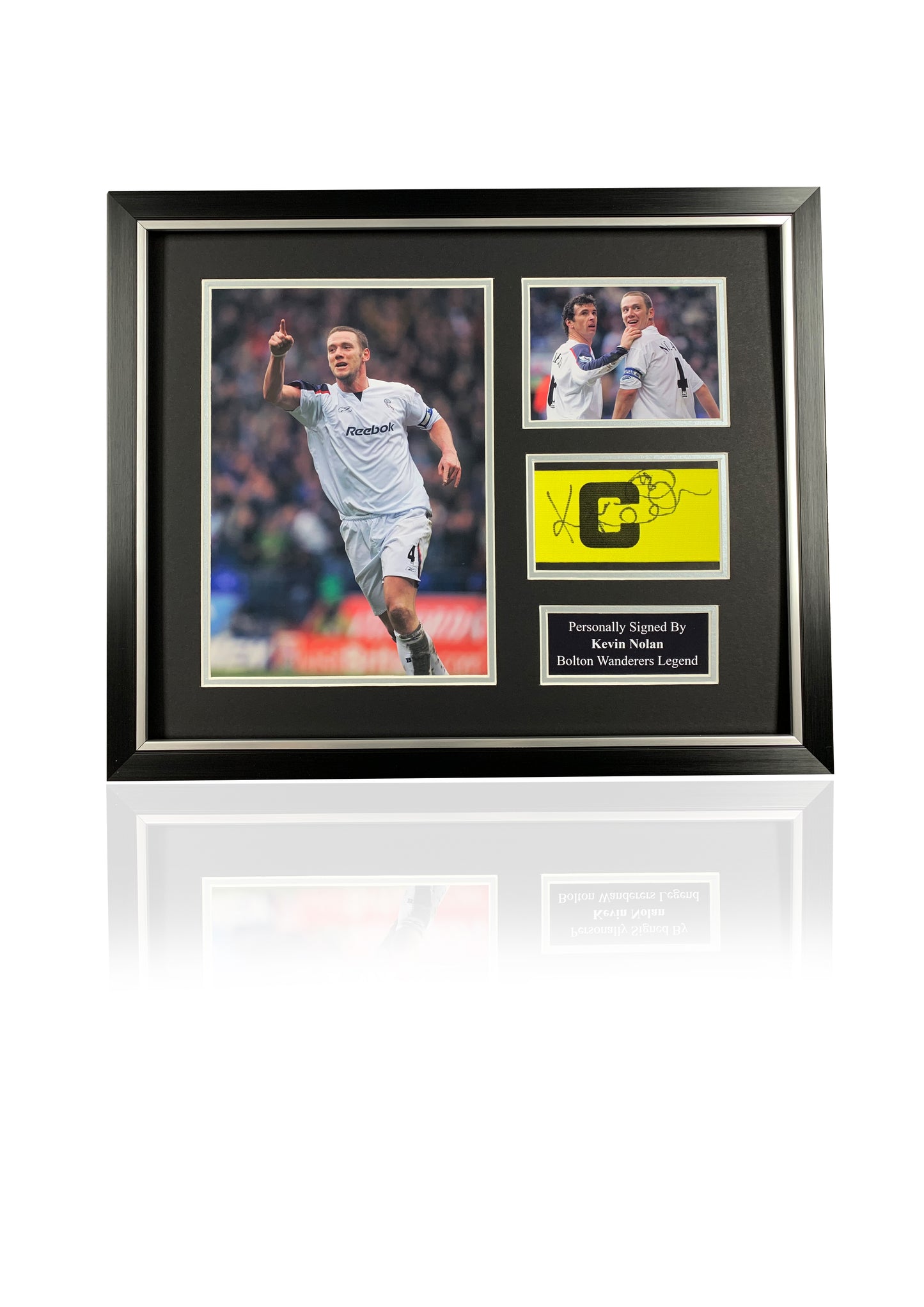 Kevin Nolan signed framed Bolton Wanderers captains armband