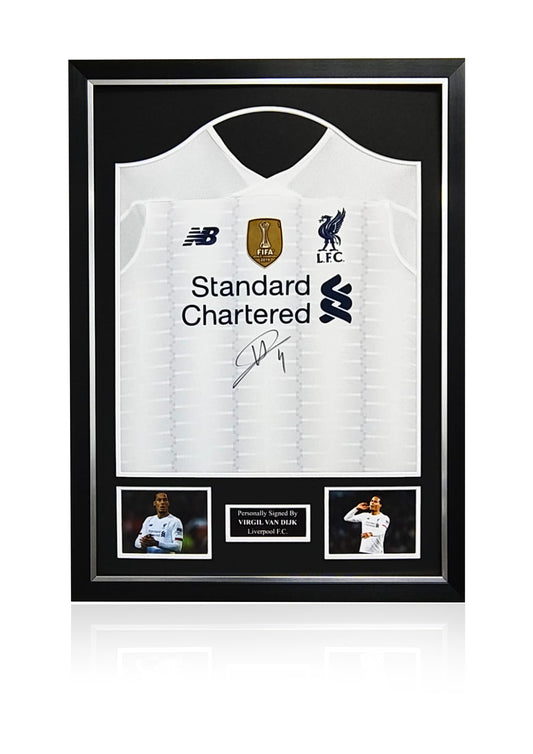 Virgil Van Dijk framed signed liverpool fc shirt