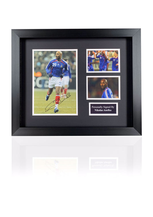 Nicolas Anelka Bolton Wanderers France signed framed photo montage