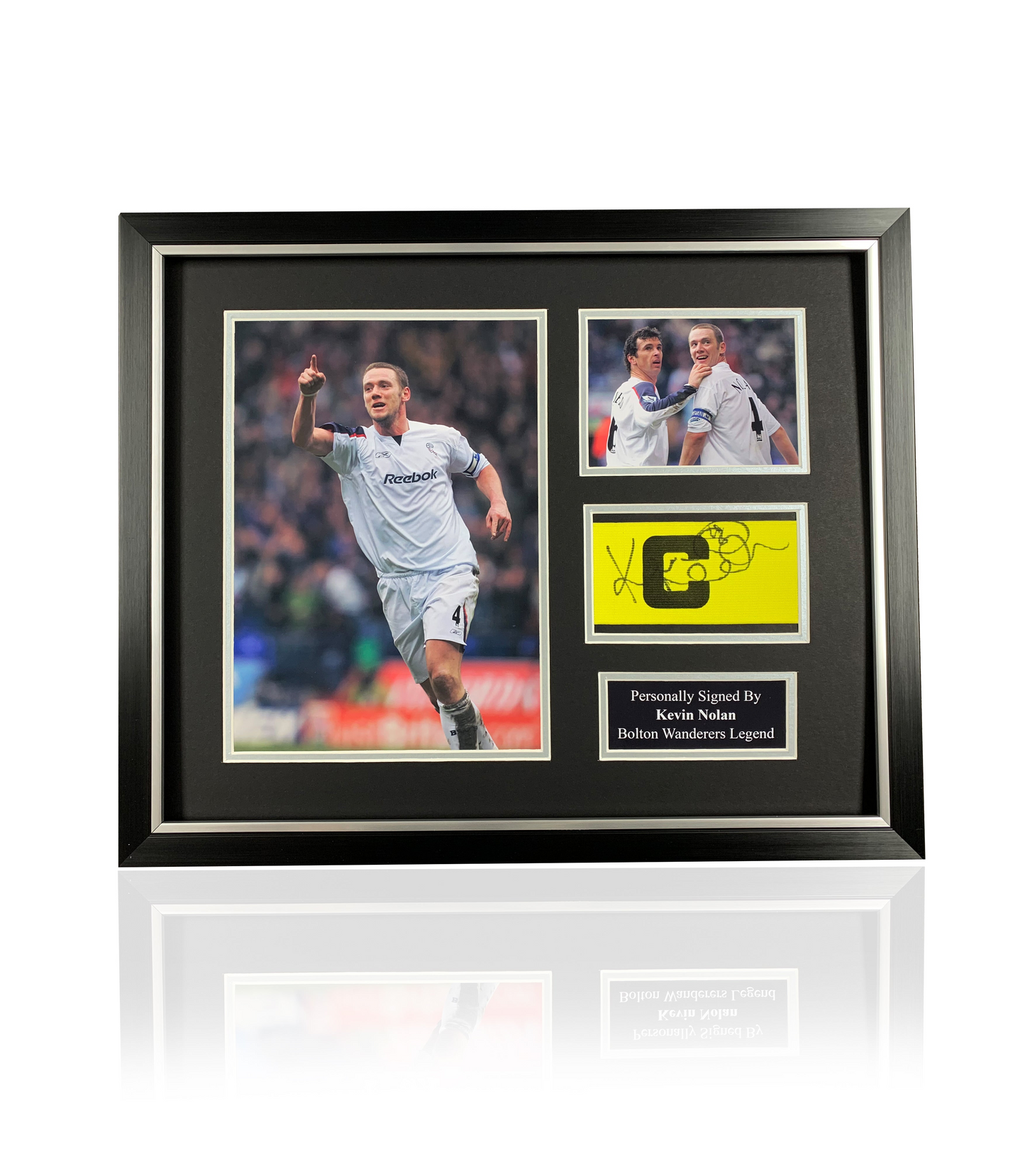 Kevin Nolan signed framed Bolton Wanderers captains armband