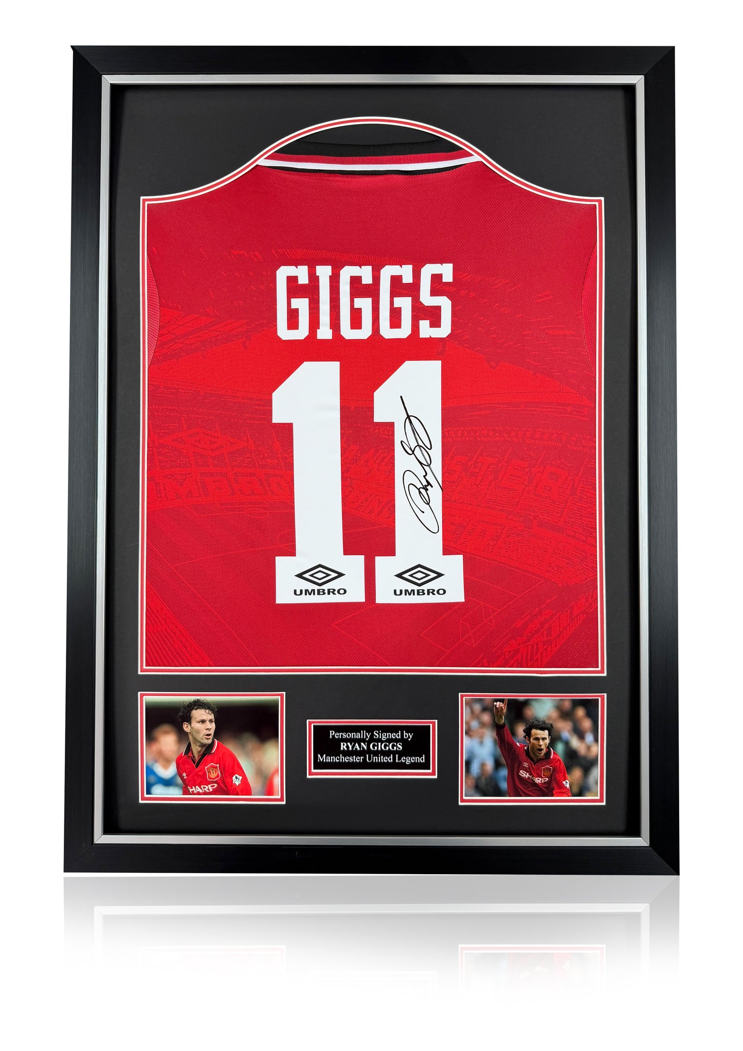 Ryan Giggs Manchester United 94/96 signed framed shirt with authentication