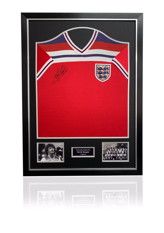 Kevin Keegan England framed signed shirt front signed
