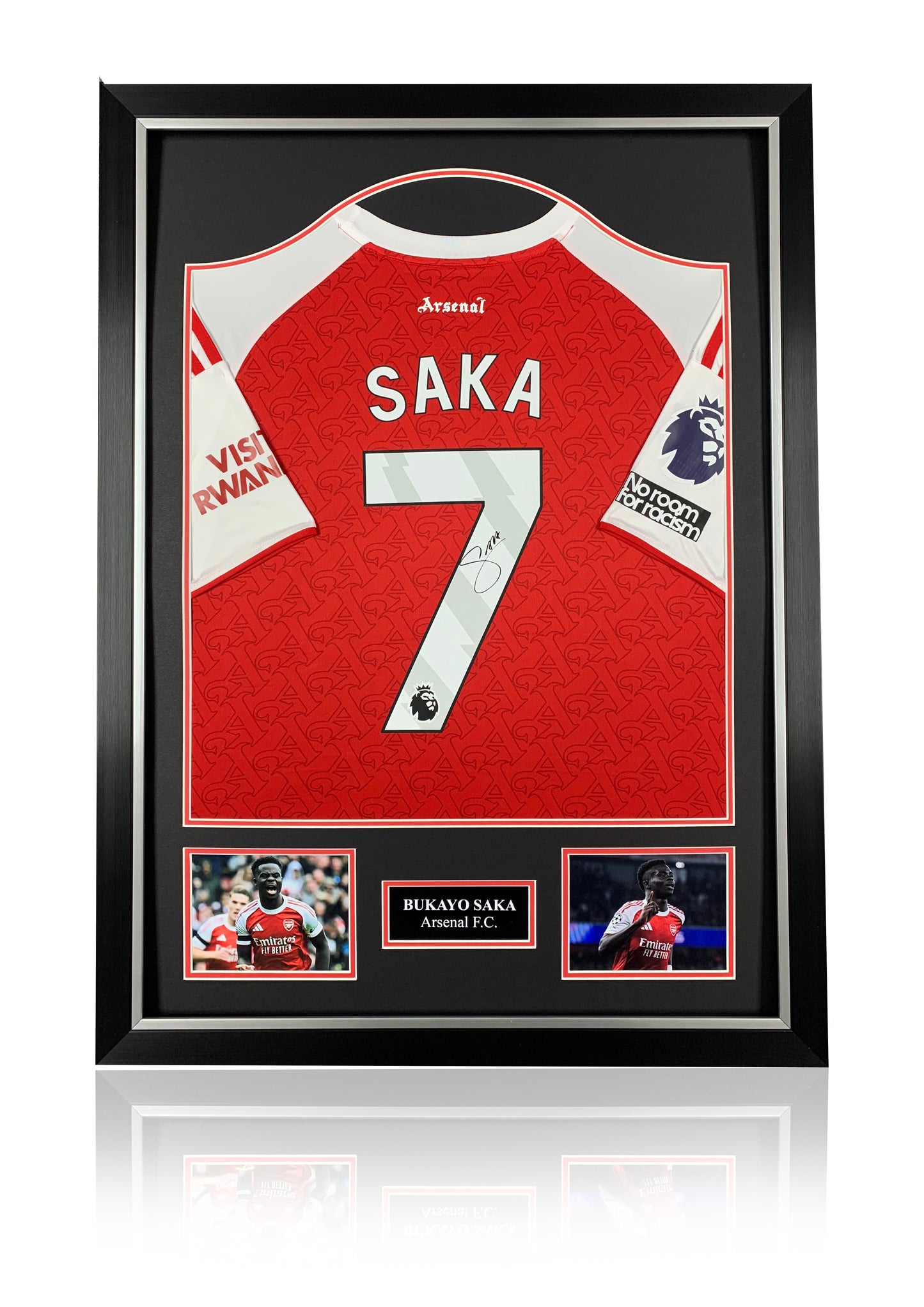 Bukayo Saka Arsenal 2024/25 signed framed shirt